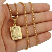 Load image into Gallery viewer, 18K Gold Plated Custom Initial Necklace