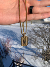 Load image into Gallery viewer, Gold Initial Dog Tag Necklace