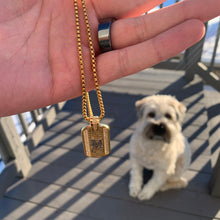 Load image into Gallery viewer, Gold Initial Dog Tag Necklace