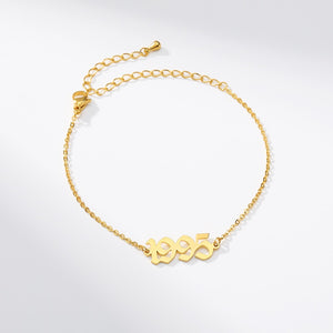 24K Gold Birth Year Anklet