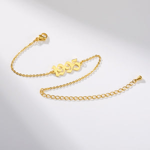 24K Gold Birth Year Anklet