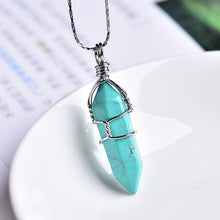 Load image into Gallery viewer, Wire Wrapped Crystal Necklace