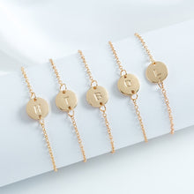 Load image into Gallery viewer, 14K Gold Plated Custom Initial Bracelet