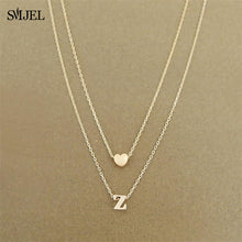 Load image into Gallery viewer, Double Chain Custom Initial Necklace