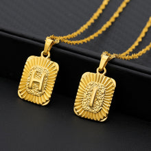 Load image into Gallery viewer, 18K Gold Plated Custom Initial Necklace