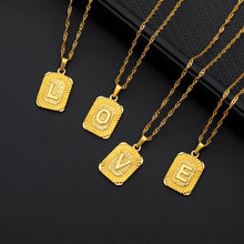 Load image into Gallery viewer, 18K Gold Plated Custom Initial Necklace