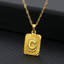 Load image into Gallery viewer, 18K Gold Plated Custom Initial Necklace