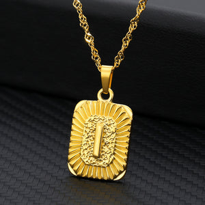 18K Gold Plated Custom Initial Necklace