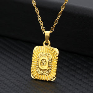 18K Gold Plated Custom Initial Necklace