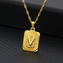 Load image into Gallery viewer, 18K Gold Plated Custom Initial Necklace