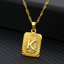 Load image into Gallery viewer, 18K Gold Plated Custom Initial Necklace