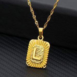 18K Gold Plated Custom Initial Necklace