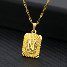 Load image into Gallery viewer, 18K Gold Plated Custom Initial Necklace