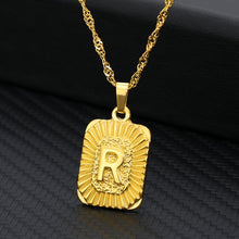 Load image into Gallery viewer, 18K Gold Plated Custom Initial Necklace