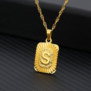 18K Gold Plated Custom Initial Necklace