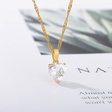 Load image into Gallery viewer, CZ Diamond Heart Necklace