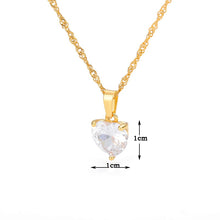 Load image into Gallery viewer, CZ Diamond Heart Necklace