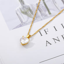 Load image into Gallery viewer, CZ Diamond Heart Necklace