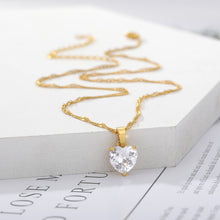 Load image into Gallery viewer, CZ Diamond Heart Necklace