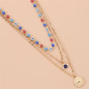 Evil Eye Multilayer Necklace