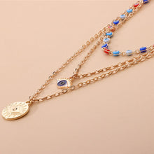 Load image into Gallery viewer, Evil Eye Multilayer Necklace