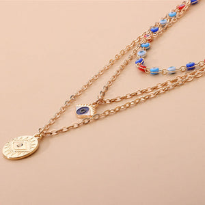 Evil Eye Multilayer Necklace