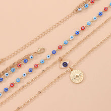 Load image into Gallery viewer, Evil Eye Multilayer Necklace