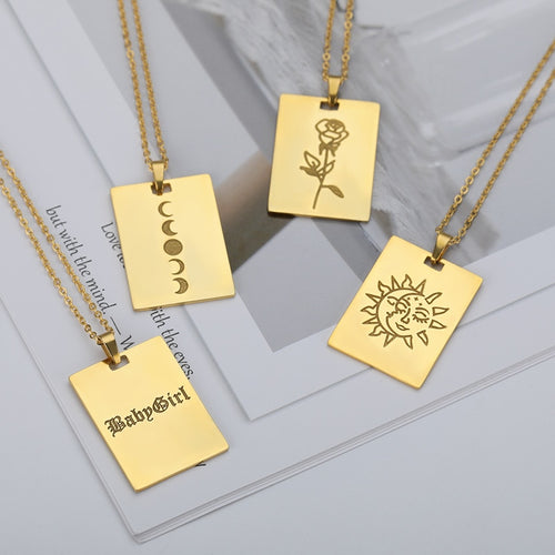 Graphic Pendant Necklace