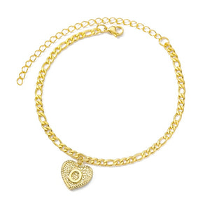 Initial Heart Anklet